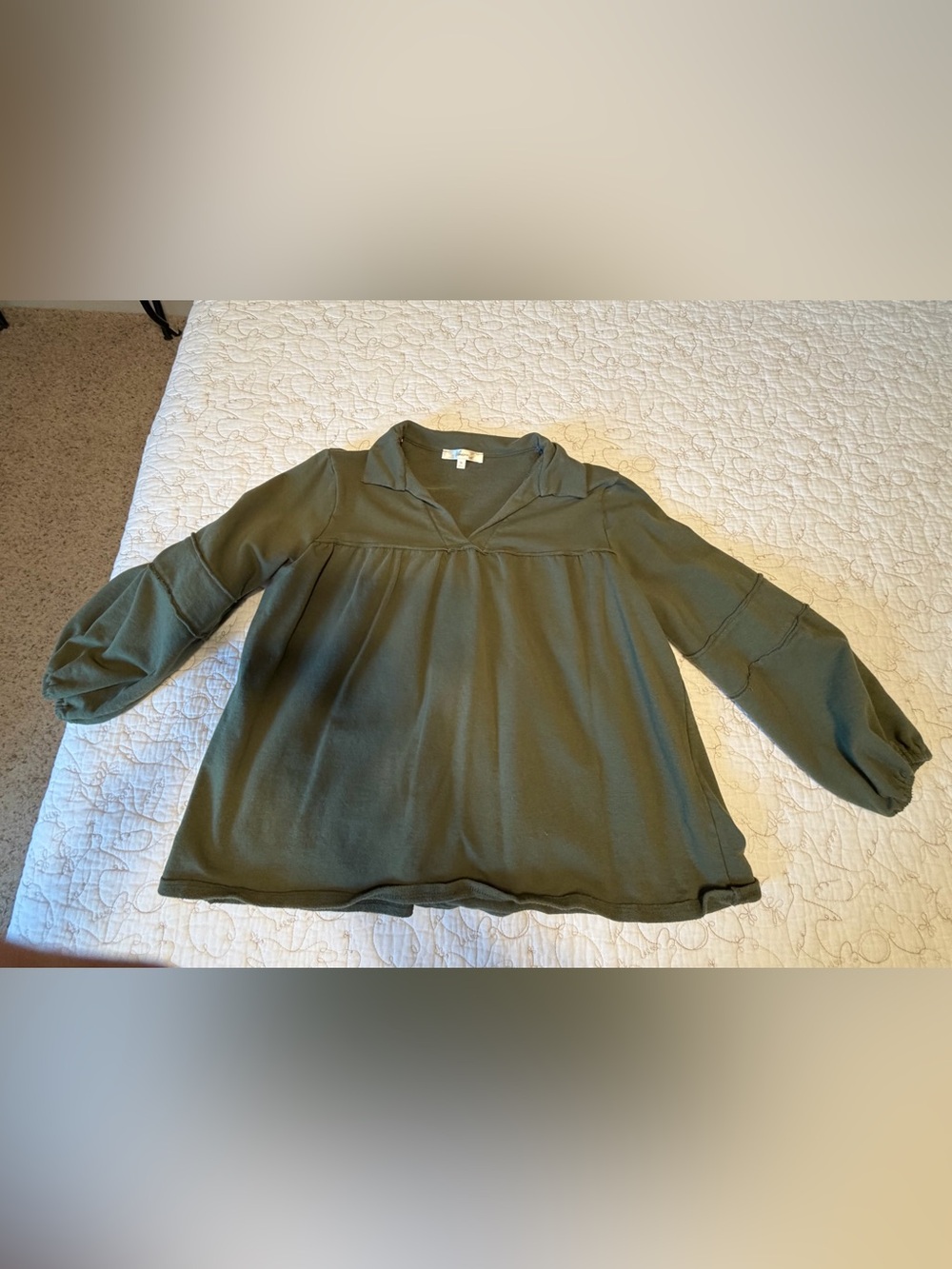 Women’s Olive Green Collared Shirt